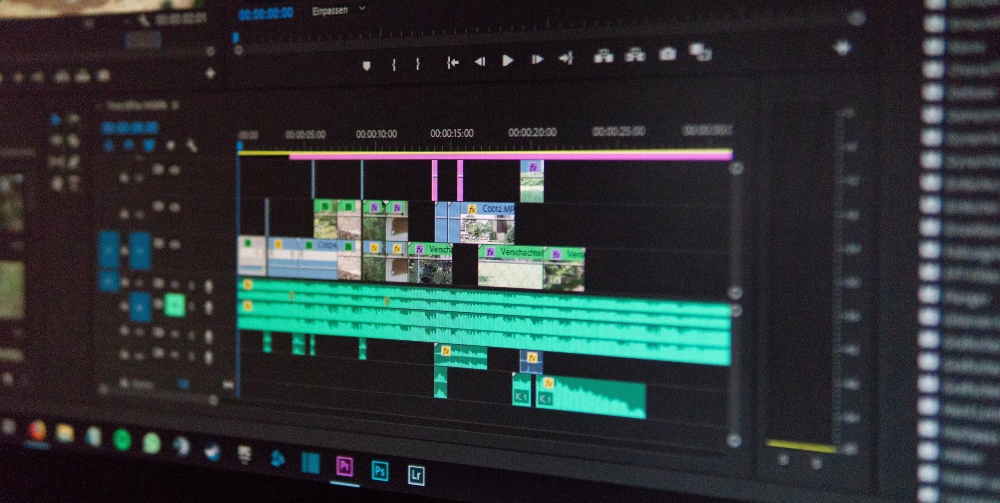 video editing software on a screen