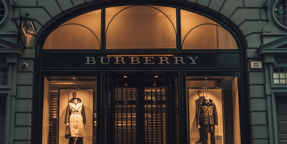 front of burberry store