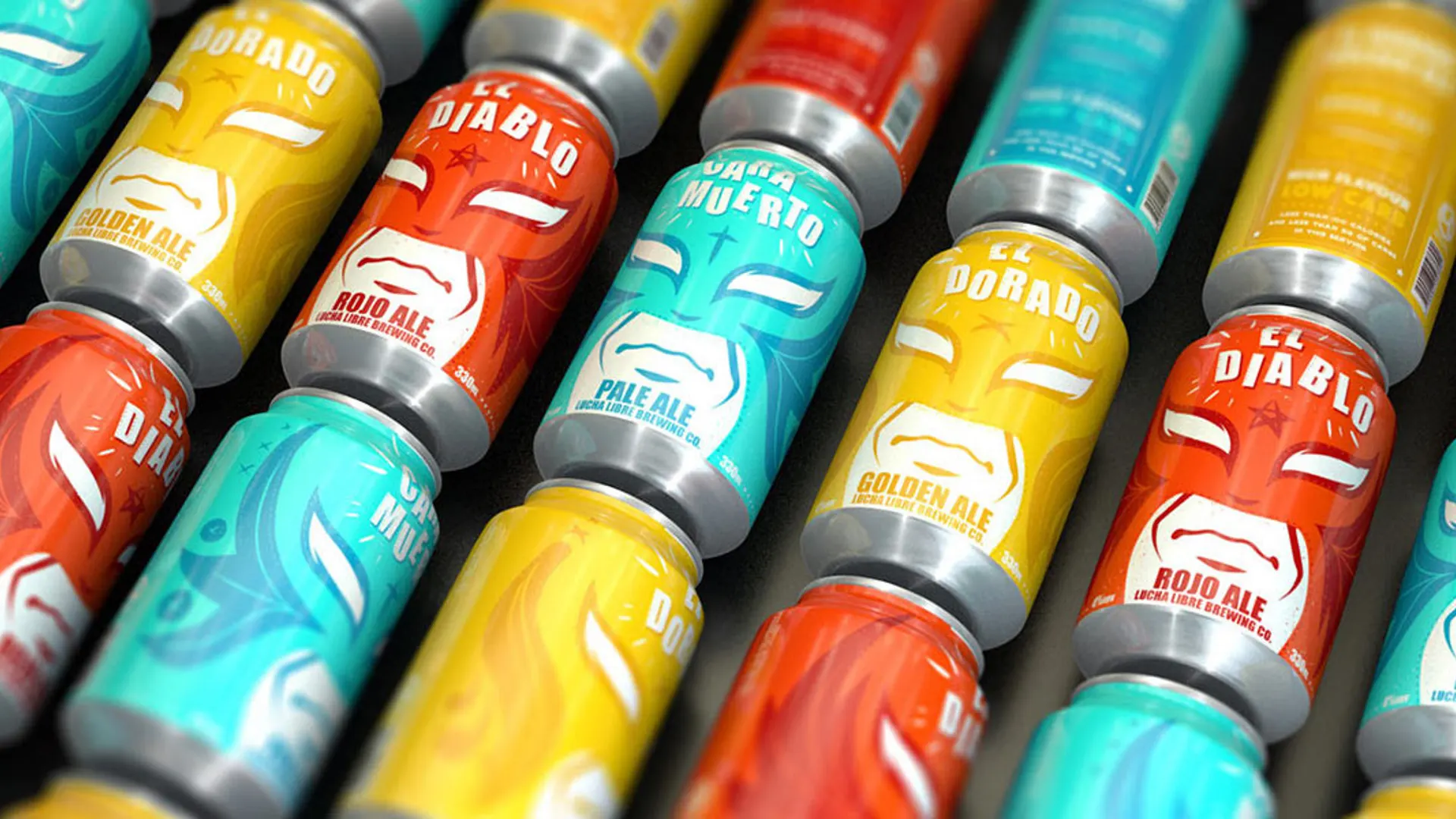 Lucha Libre beer packaging 