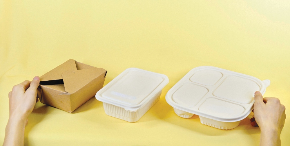 packaging on yellow background