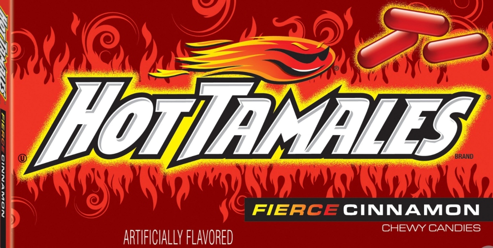 red hot tamales product packaging