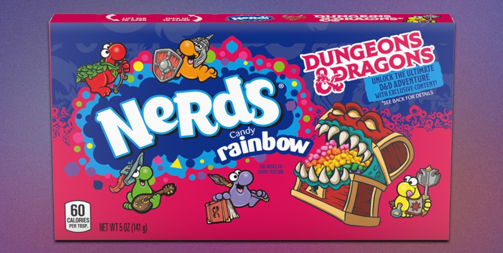 nerds dungeons and dragons packaging