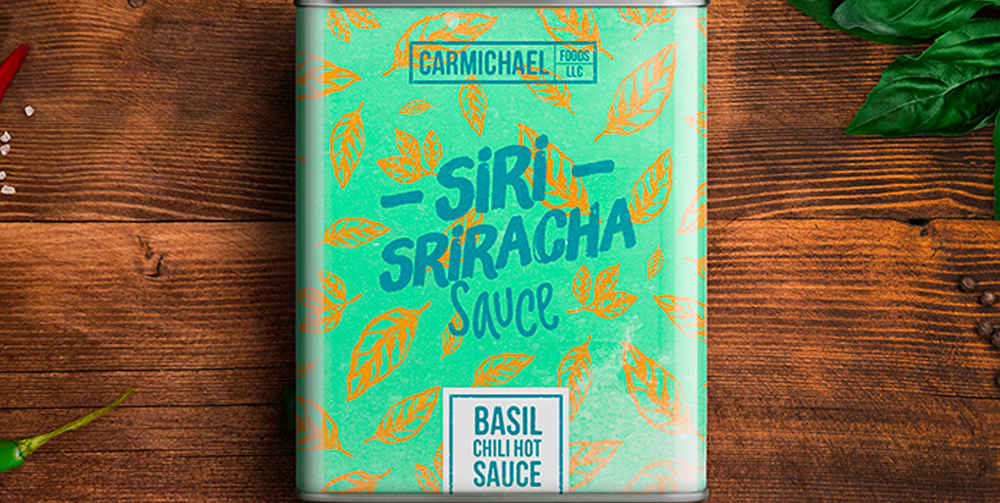Siri Sriracha Sauce concept mockup