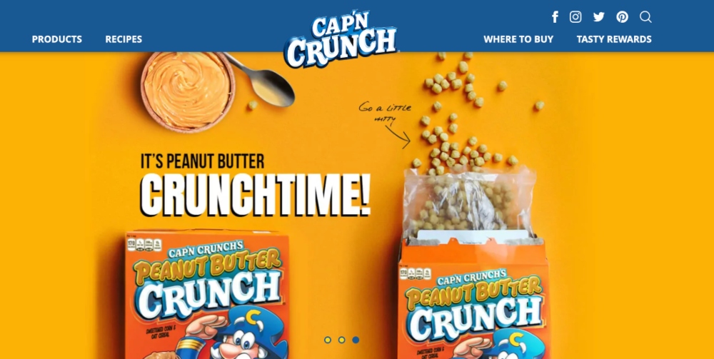caps and crunch cereal boxes on yellow background