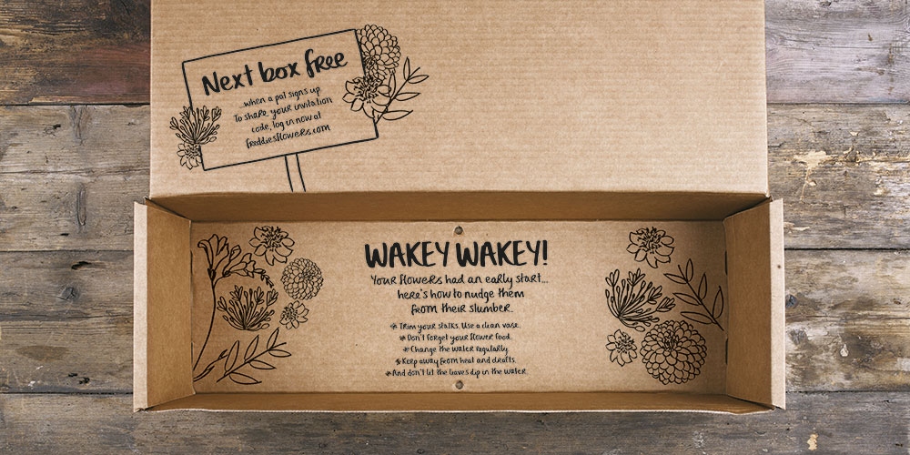 freddies flowers packaging