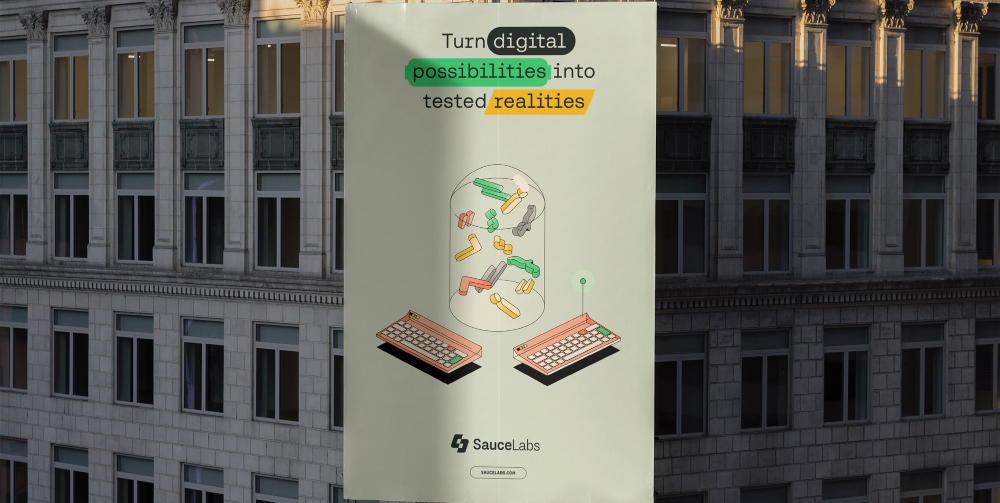 SauceLabs advertising billboard