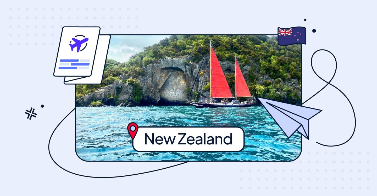 Cliffs and the sea in New Zealand