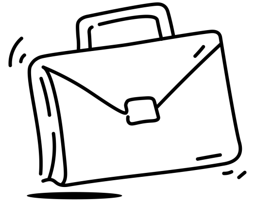 Briefcase sector icon.